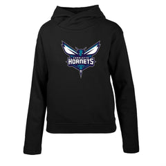 NBA - Charlotte Hornets Levelwear Women's Evian Core Pullover Hoodie - Black