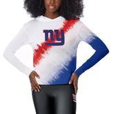 New York Giants Certo Women's Rundown Lightweight Pullover Hoodie White - NFL