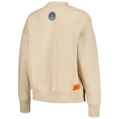 NBA - San Antonio Spurs Qore Women's Oversized Cozy Mock Neck Pullover Sweatshirt - Cream