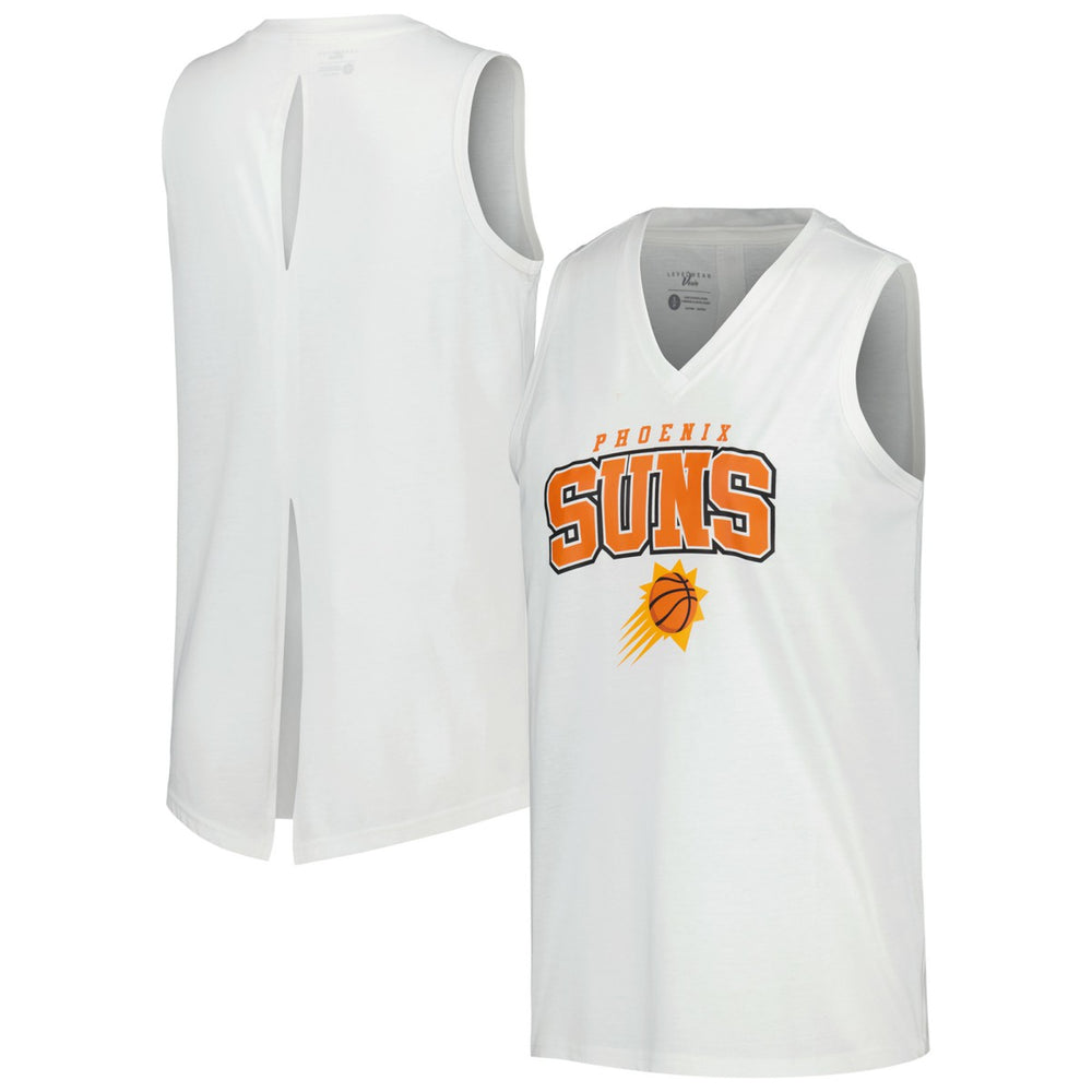 NBA - Phoenix Suns Levelwear Women's Paisley Peekaboo Tank Top - White