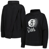 NBA - Brooklyn Nets Levelwear Women's Sunset Pullover Sweatshirt - Black