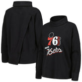 NBA - Philadelphia 76ers Levelwear Women's Sunset Pullover Sweatshirt - Black