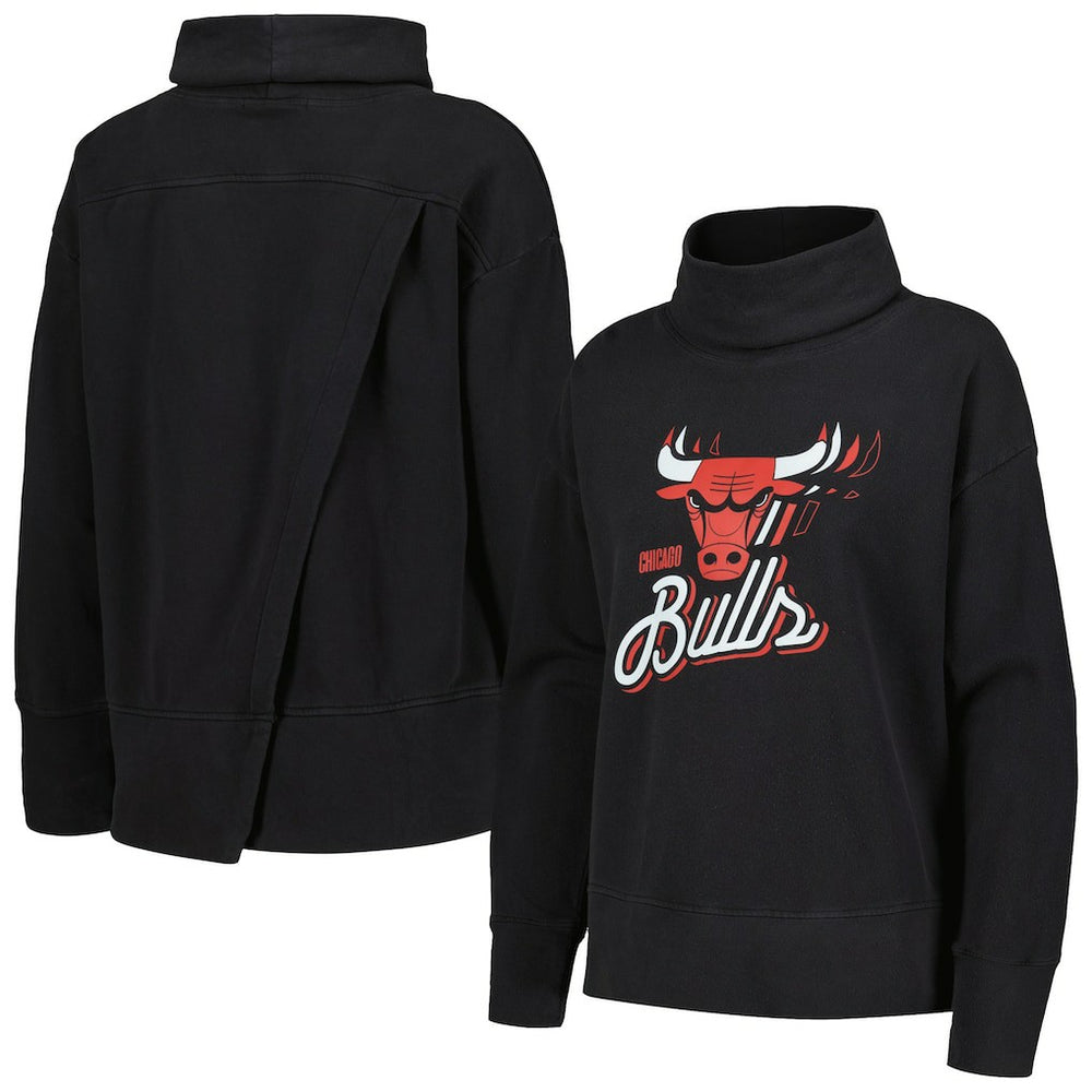 NBA - Chicago Bulls Levelwear Women's Sunset Pullover Sweatshirt - Black