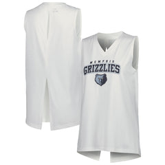 NBA - Memphis Grizzlies Levelwear Women's Paisley Peekaboo Tank Top - White
