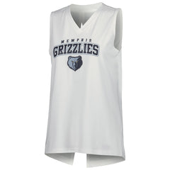 NBA - Memphis Grizzlies Levelwear Women's Paisley Peekaboo Tank Top - White