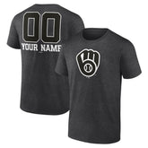 Milwaukee Brewers Personalized Monochrome Name & Number T-Shirt Near Me