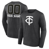 Minnesota Twins Personalized Monochrome Name & Number Long Sleeve T-Shirt Near Me