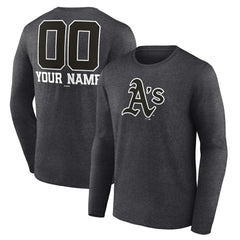 Athletics Personalized Monochrome Name & Number Long Sleeve T-Shirt On Sale