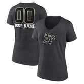 Athletics Women's Personalized Monochrome Name & Number V-Neck T-Shirt for sale
