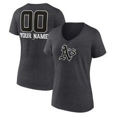 Athletics Women's Personalized Monochrome Name & Number V-Neck T-Shirt for sale