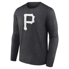 Pittsburgh Pirates Personalized Monochrome Name & Number Long Sleeve T-Shirt Lifestyle