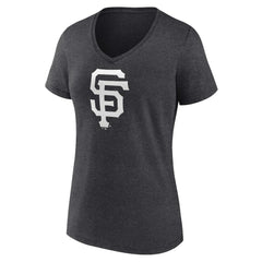San Francisco Giants Women's Personalized Monochrome Name & Number V-Neck T-Shirt On Sale