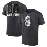Seattle Mariners Personalized Monochrome Name & Number T-Shirt Sale