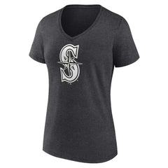 Seattle Mariners Women's Personalized Monochrome Name & Number V-Neck T-Shirt for sale