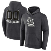 St. Louis Cardinals Personalized Monochrome Name & Number Pullover Hoodie Lifestyle