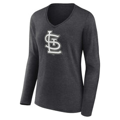 St. Louis Cardinals Women's Personalized Monochrome Name & Number Long Sleeve V-Neck T-Shirt discount