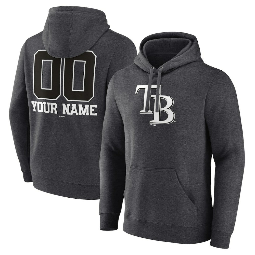 Tampa Bay Rays Personalized Monochrome Name & Number Pullover Hoodie Clearance