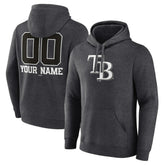 Tampa Bay Rays Personalized Monochrome Name & Number Pullover Hoodie Clearance