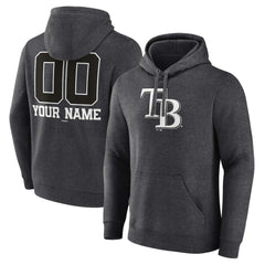 Tampa Bay Rays Personalized Monochrome Name & Number Pullover Hoodie Clearance