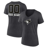 Toronto Blue Jays Women's Personalized Monochrome Name & Number V-Neck T-Shirt On Sale