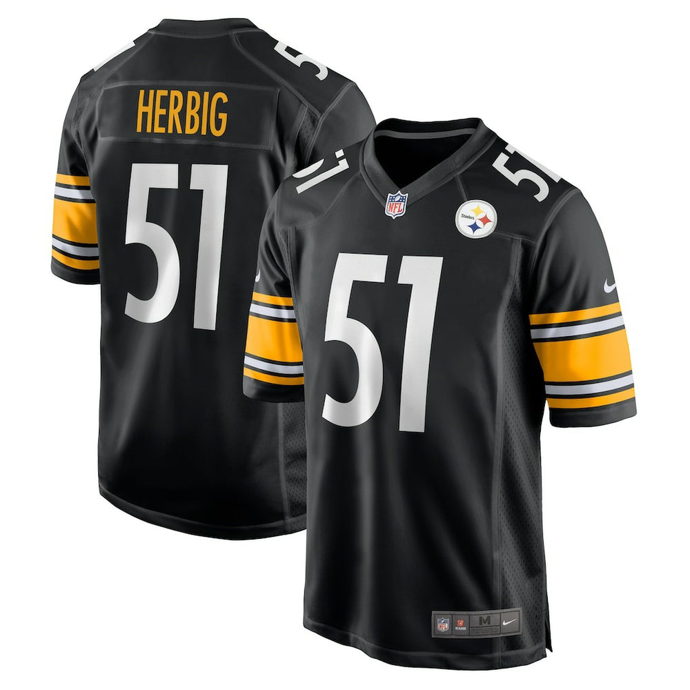 Nick Herbig Pittsburgh Steelers Game Jersey Black - Nike