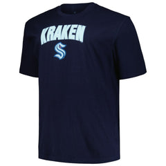 Seattle Kraken Profile Big & Tall Arch Over Logo T-Shirt Navy