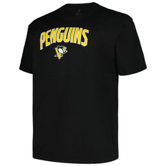 Pittsburgh Penguins Profile Big & Tall Arch Over Logo T-Shirt Black
