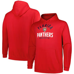 Florida Panthers - Profile Big & Tall Arch Over Logo Pullover Hoodie Red
