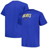 St. Louis Blues - Profile Big & Tall Arch Over Logo T-Shirt Blue