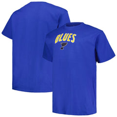 St. Louis Blues - Profile Big & Tall Arch Over Logo T-Shirt Blue