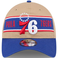 New Era - Philadelphia 76ers 2024 NBA Draft 9TWENTY Adjustable Hat - Tan/Royal