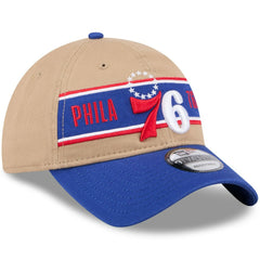 New Era - Philadelphia 76ers 2024 NBA Draft 9TWENTY Adjustable Hat - Tan/Royal