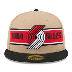 New Era - Portland Trail Blazers 2024 NBA Draft 59FIFTY Fitted Hat - Tan/Black