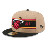New Era - Miami Heat 2024 NBA Draft 59FIFTY Fitted Hat - Tan/Black