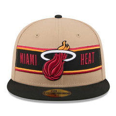 New Era - Miami Heat 2024 NBA Draft 59FIFTY Fitted Hat - Tan/Black