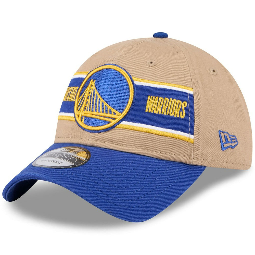 New Era - Golden State Warriors 2024 NBA Draft 9TWENTY Adjustable Hat - Tan/Royal