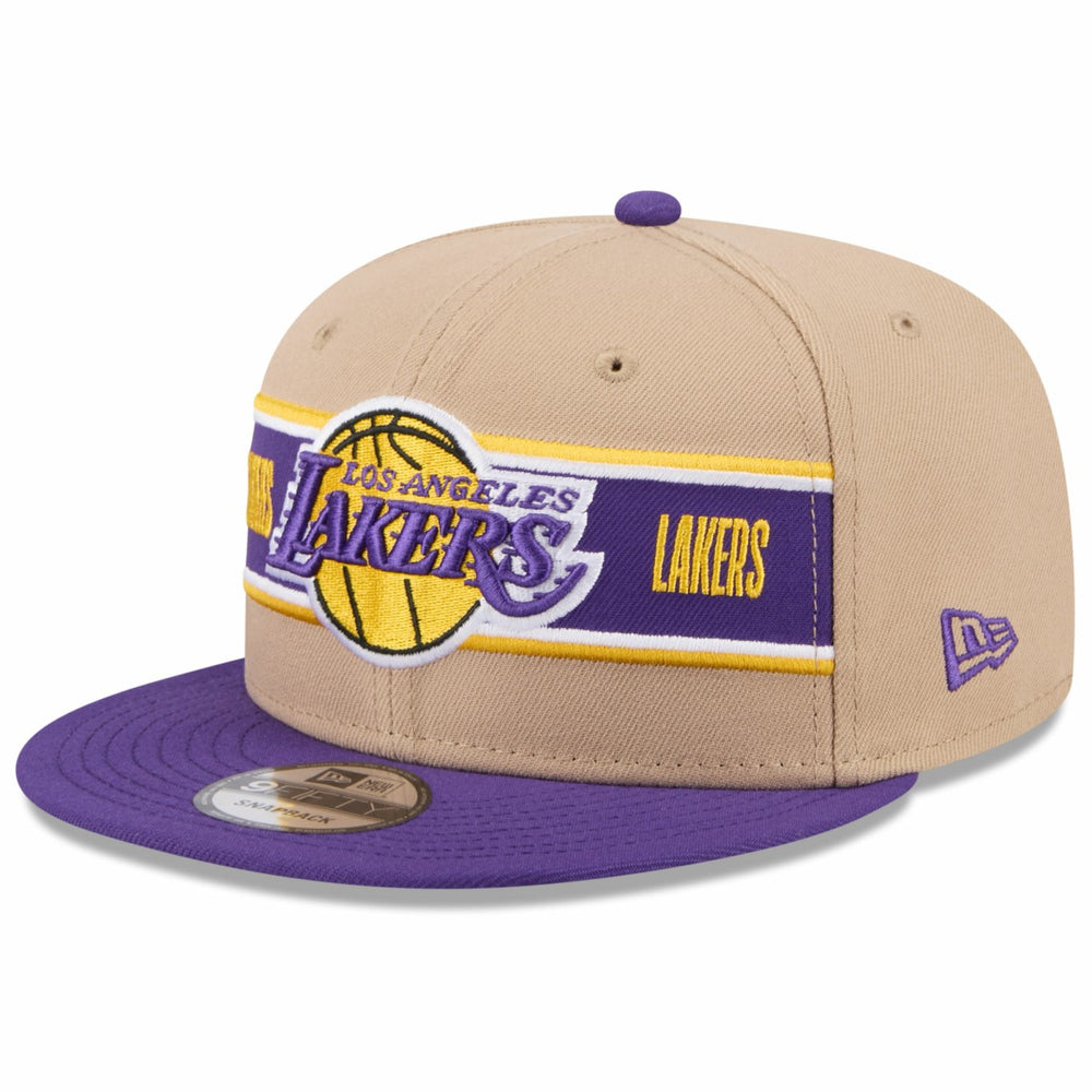 New Era - Los Angeles Lakers 2024 NBA Draft 9FIFTY Snapback Hat - Tan/Purple
