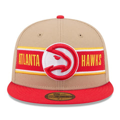 New Era - Atlanta Hawks 2024 NBA Draft 59FIFTY Fitted Hat - Tan/Red