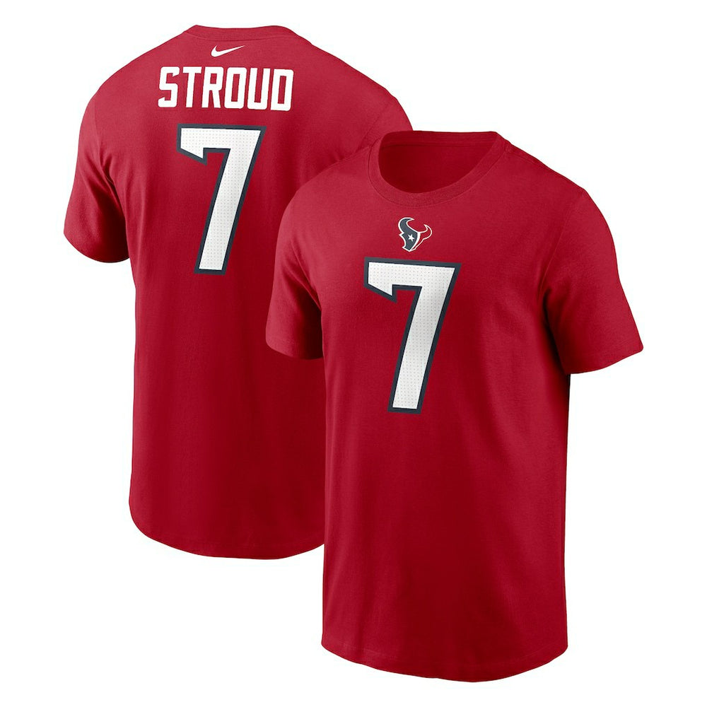 C.J. Stroud Houston Texans Player Name & Number T-Shirt Red - Nike