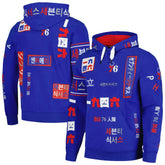 NBA - Philadelphia 76ers FISLL Unisex Multi-Language Pullover Hoodie - Royal