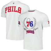 NBA - Philadelphia 76ers FISLL Unisex Heritage Crest T-Shirt - White