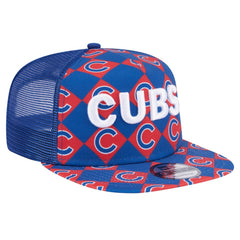 Chicago Cubs New Era Seeing Diamonds A-Frame Trucker 9FIFTY Snapback Hat Lifestyle