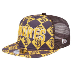 San Diego Padres New Era Seeing Diamonds A-Frame Trucker 9FIFTY Snapback Hat Online