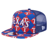 Texas Rangers New Era Seeing Diamonds A-Frame Trucker 9FIFTY Snapback Hat Clearance