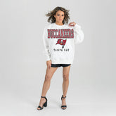 Tampa Bay Buccaneers Gameday Couture Women's Sunday Drives Oversized Crewneck Pullover Sweatshirt – White - NFL