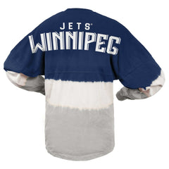 Winnipeg Jets - Fanatics Women's Ombre Long Sleeve T-Shirt Blue/Gray