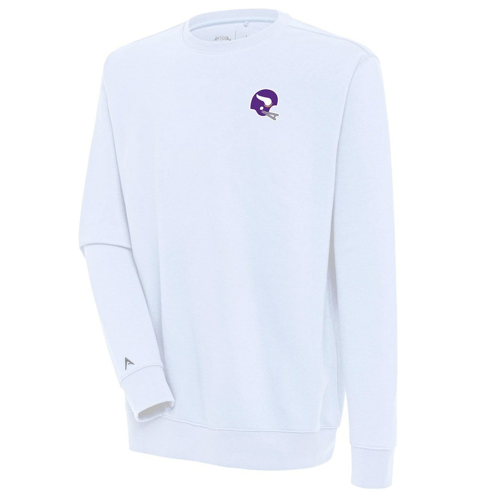 Minnesota Vikings Antigua Victory Crewneck Pullover Sweatshirt White - NFL
