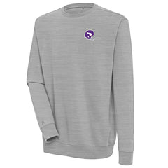 Minnesota Vikings Antigua Victory Crewneck Pullover Sweatshirt Heather Gray - NFL