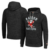Las Vegas Raiders Homage Unisex Holiday Raglan Tri-Blend Pullover Hoodie Black - NFL