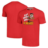 Kansas City Chiefs Homage Unisex Holiday Tri-Blend T-Shirt Red - NFL